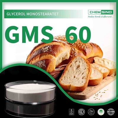 E471 Gliserol Monostearat No. CAS31566-31-1 Serbuk GMS 60